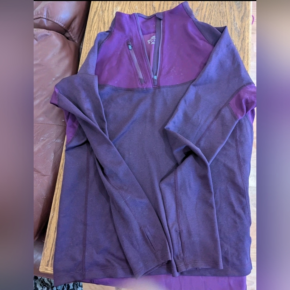 Lands' End Plum Quarter-Zip Pullover
